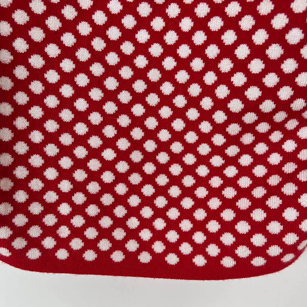 Hem Detail Dangerfield Womans Red Polkadot Top