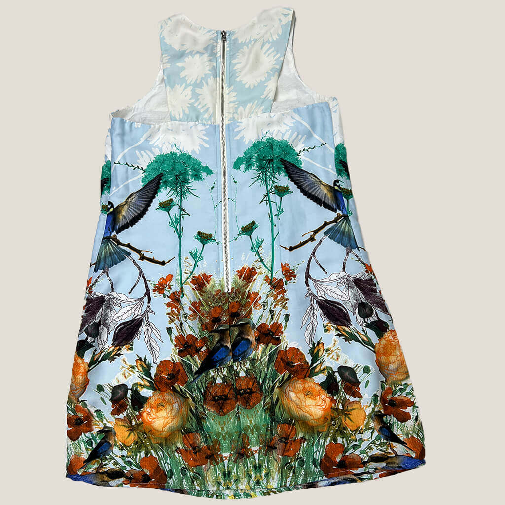 Dotti Bird Pattern Summer Dress Back