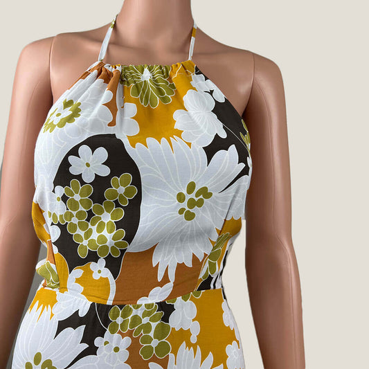 Faithful The Brand Colourful Halter Neck Dress Top