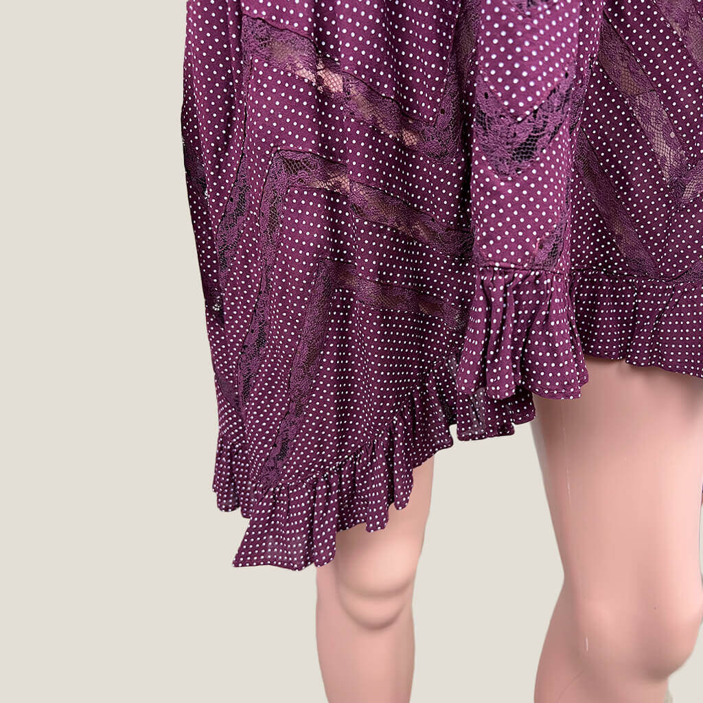 Free People Intimately Polkadot Mini Hem Detail