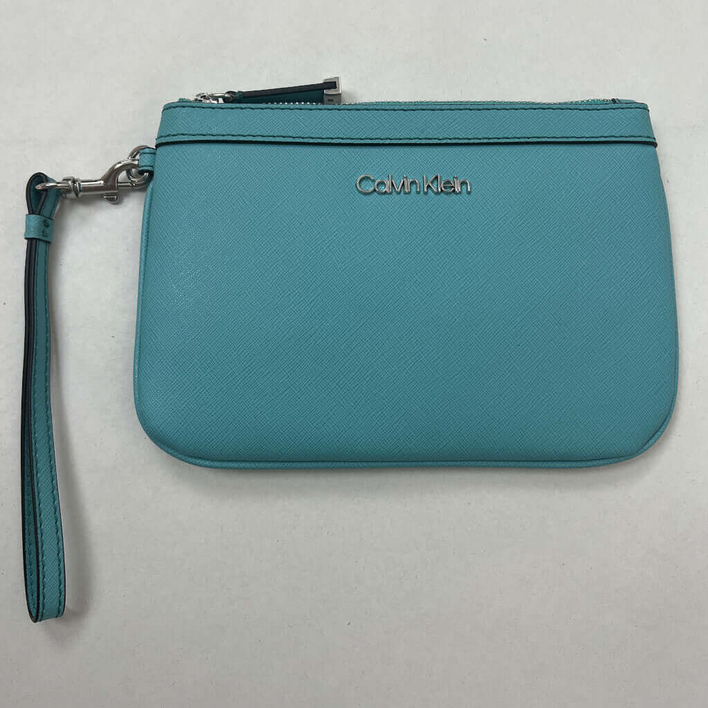 Calvin Klein Saffiano Zip Wristlet Purse Front