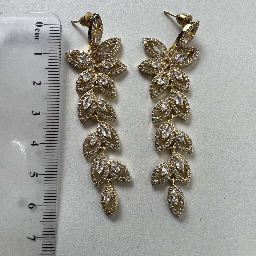 Gold Filled Stud Drop Ear Rings Size