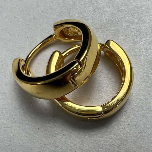 Triple Yellow Gold Plated Hoop Earring