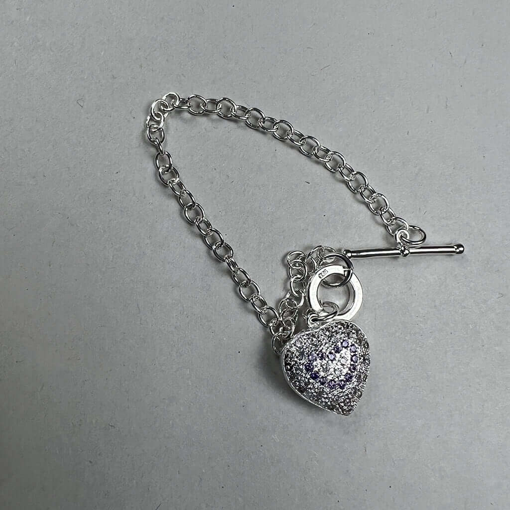 Silver Bracelet With Heart Locket