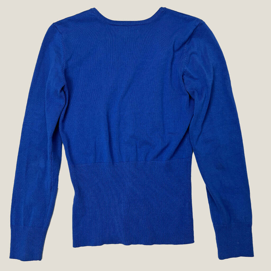 Jackie-E Ocean Blue Cardigan Back