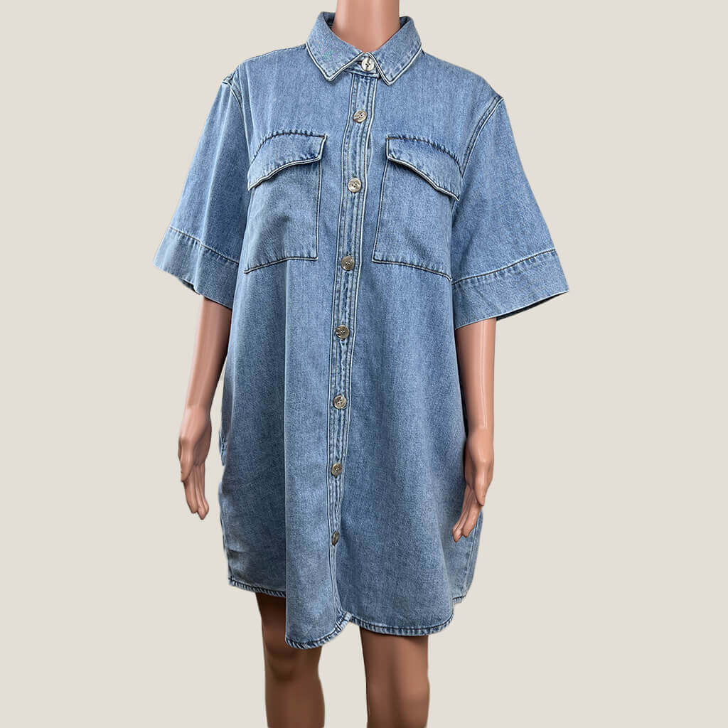 Jag Denim Oversize Shirt Dress Medium Jag Denim Oversize Shirt Dress Medium
