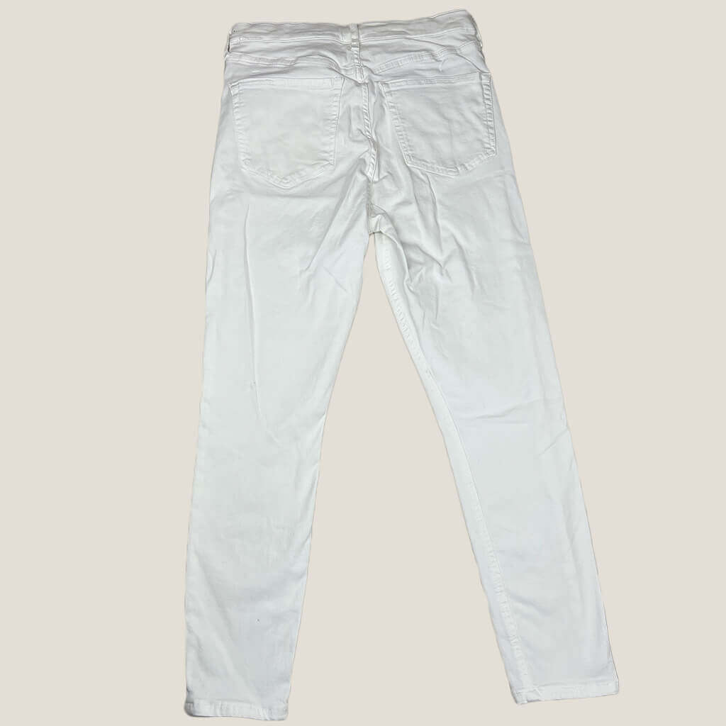 Topshop Jamie White Jeans High Rise Skinny Back