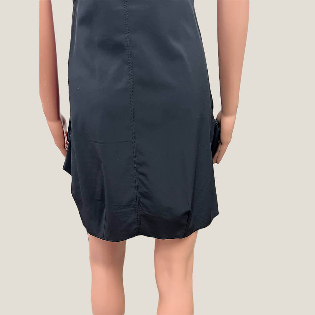 Jimmy Jean Black Sleeveless Asymmetric Dress Back Hem Detail