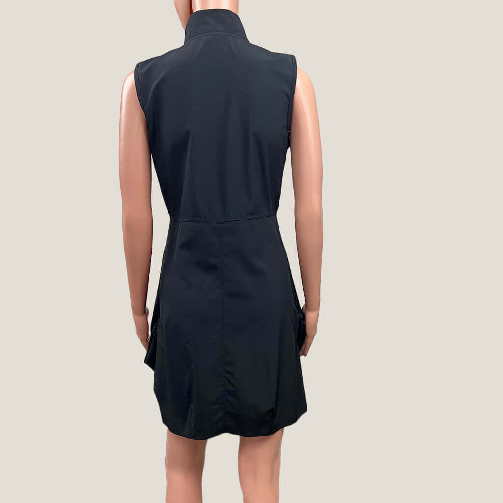 Jimmy Jean Black Sleeveless Asymmetric Dress Back
