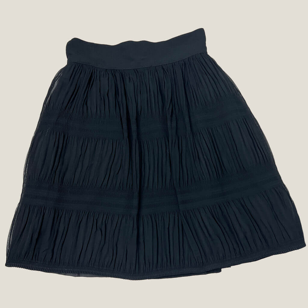 Black pleated outlet skirt au