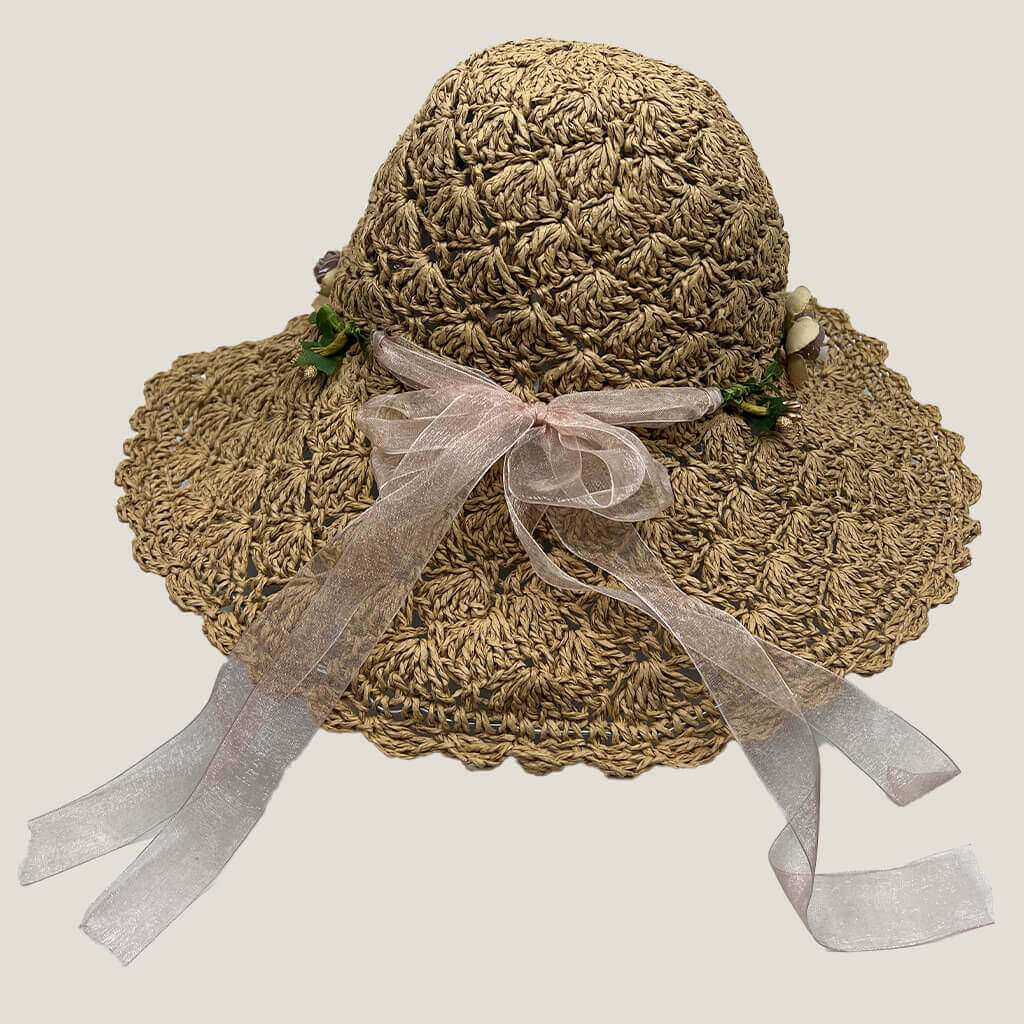 Lala Wide Rim Straw Sun Hat Back