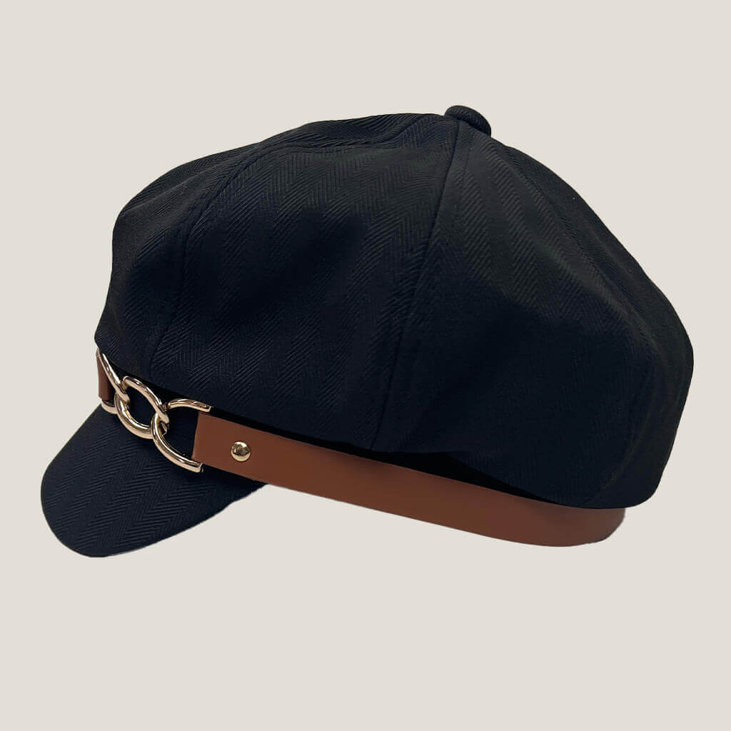 Lala Black with leather trim back