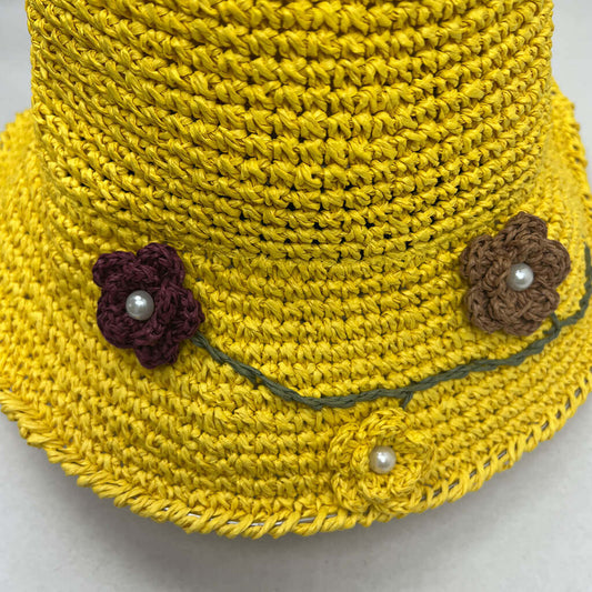 Lala Summer Straw Hat With Flower Detail