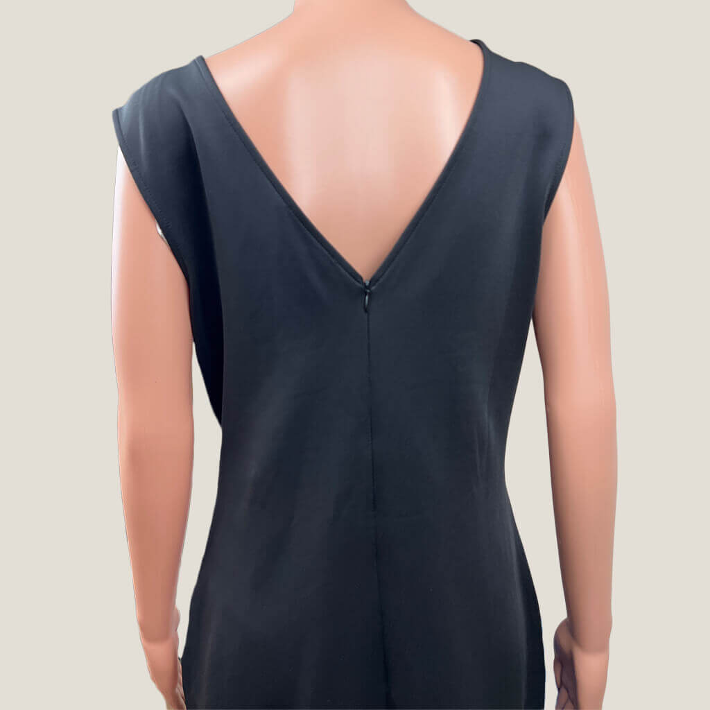 Sleeveless Draping Evening Dress Back Detail