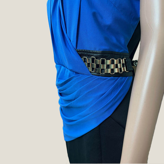 Sleeveless Draping Evening Dress Waist