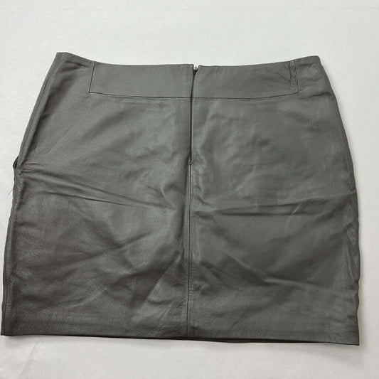 Grey Leather Mini 10 Back