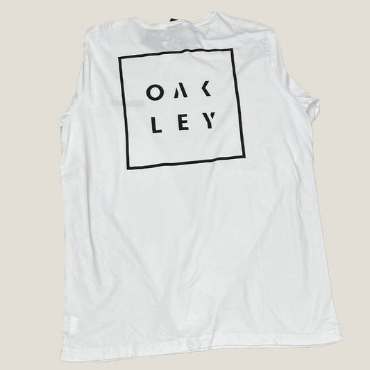 Oakley White Long Sleeve Logo T-Shirt Back Logo