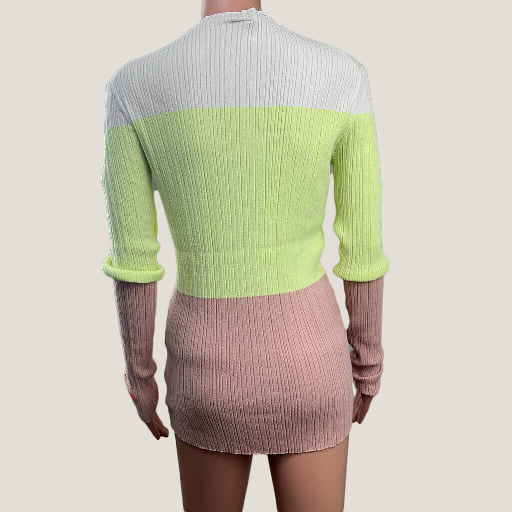 PE Nation Stripped Knitted Top Large Back