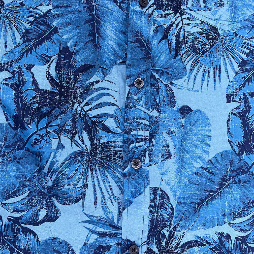 Rivers Blue Hawaiian Shirt Button Detail