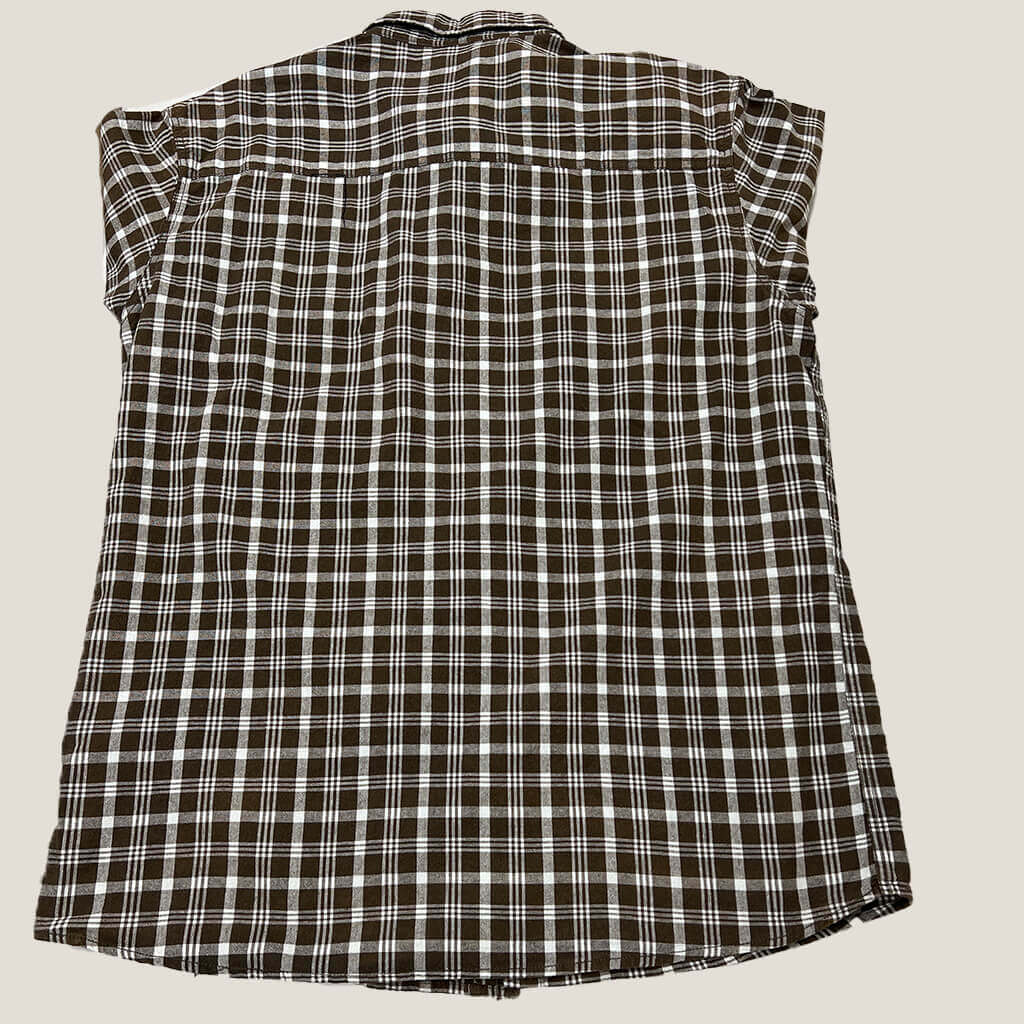 Rivers Mens Brown Checkered Shirt Back