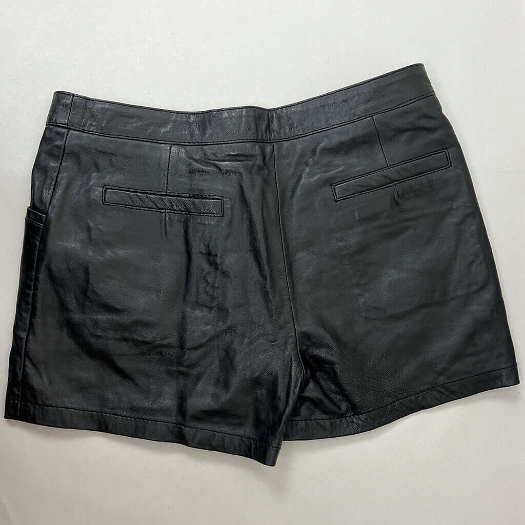 Sports Girl Leather Shorts 10 Back