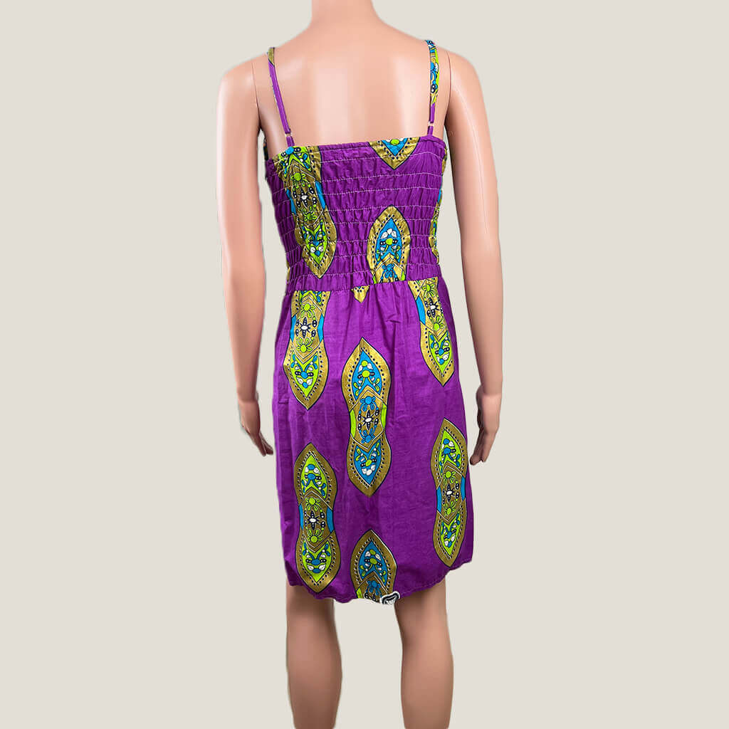 Sakura Fitted Paisley Dress Back