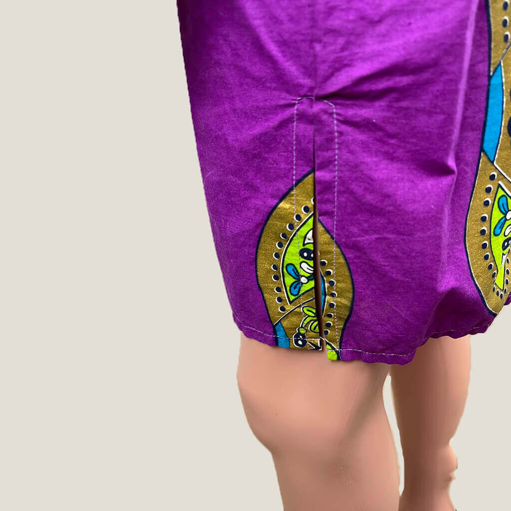 Sakura Fitted Paisley Dress Hem