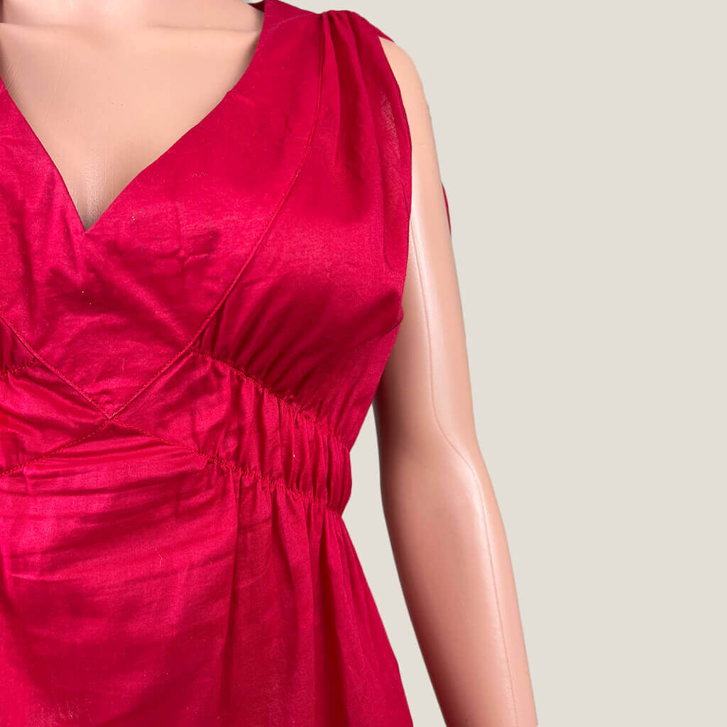 Seafolly Red Summer Dress Bust Detail