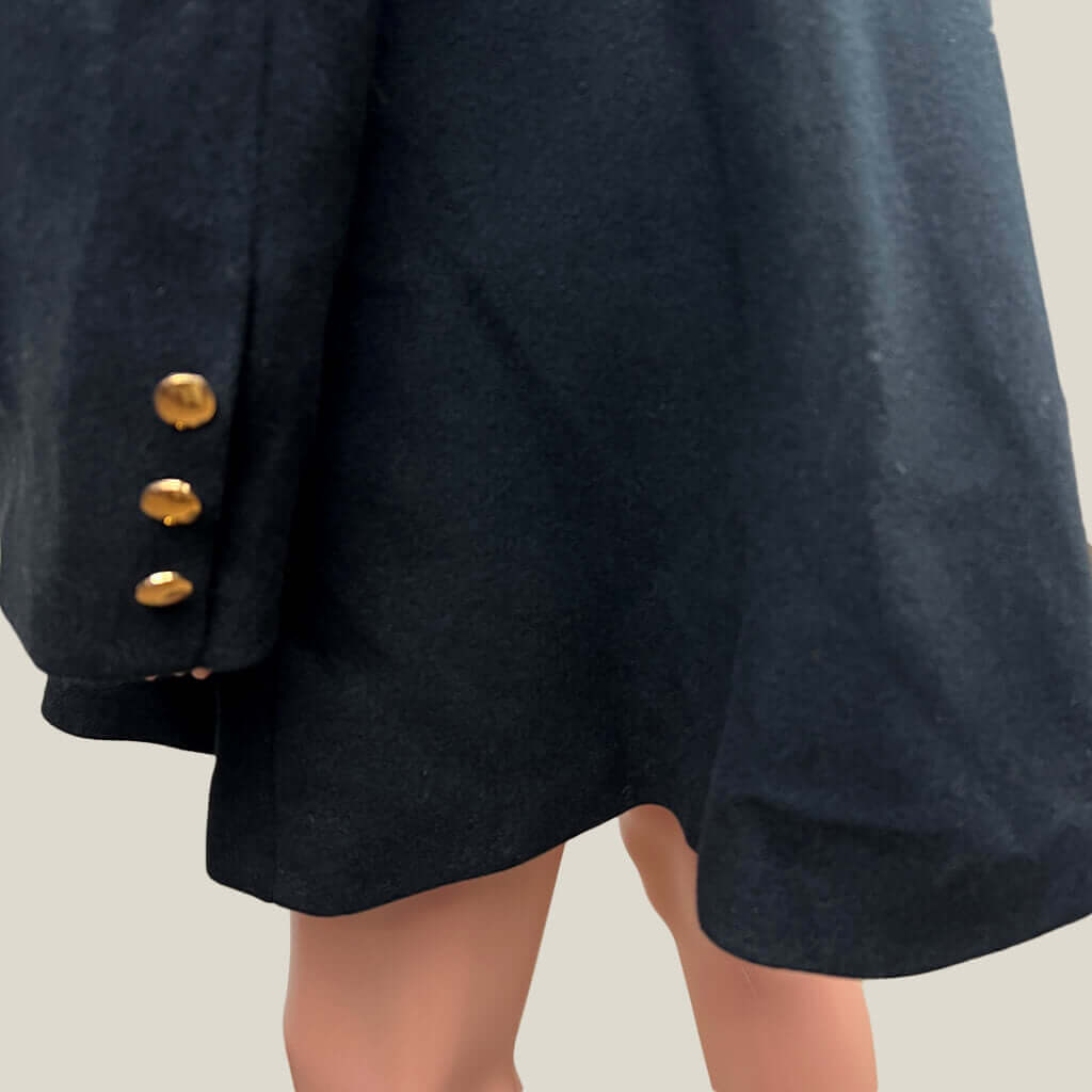 Shein Black Swing Coat Cuff