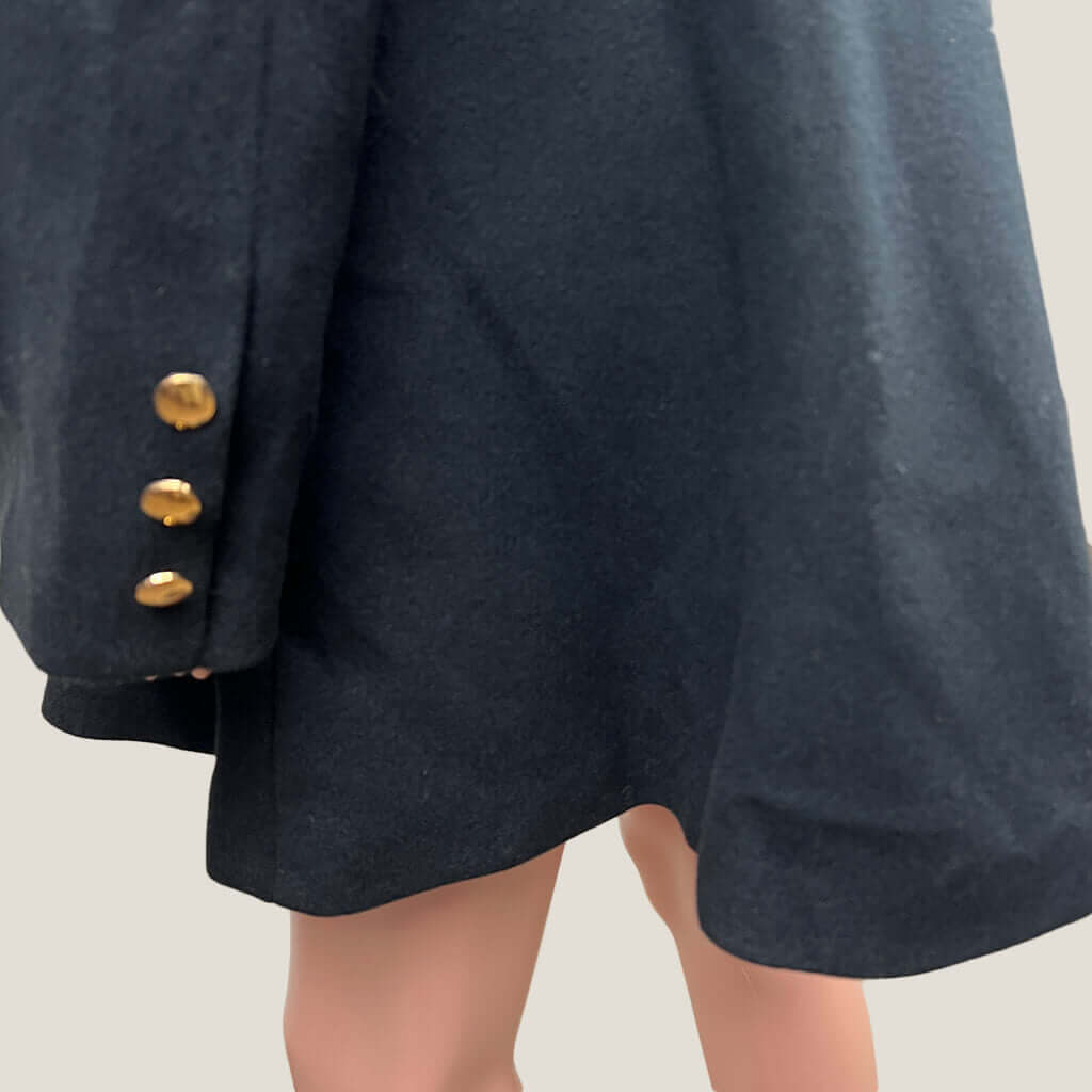Shein Black Swing Coat Hem