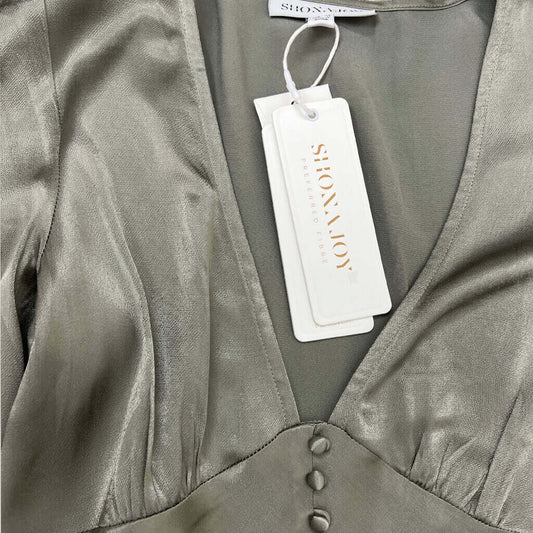 Shona Joy La Lune Frill Cuff Midi Dress Bust