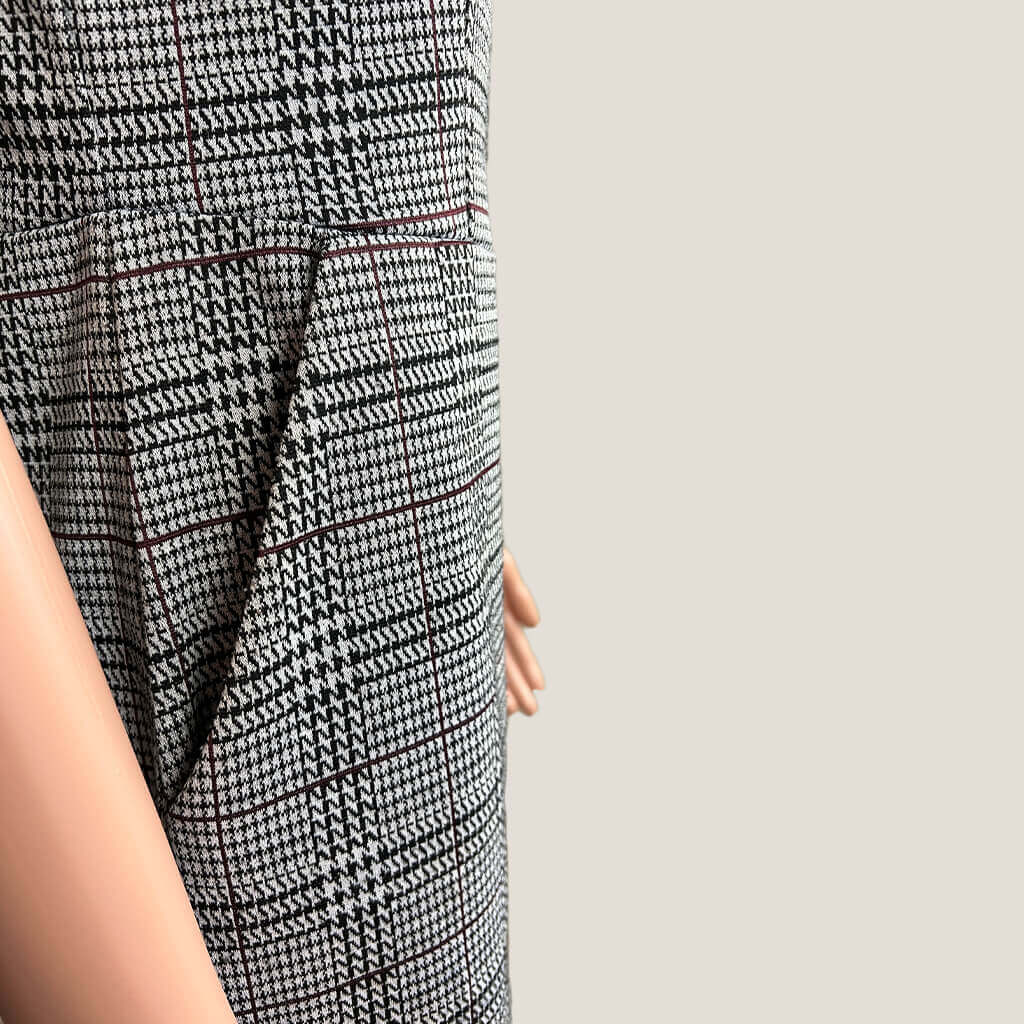 Sportsgirl Plaid Overalls Pocket Detail
