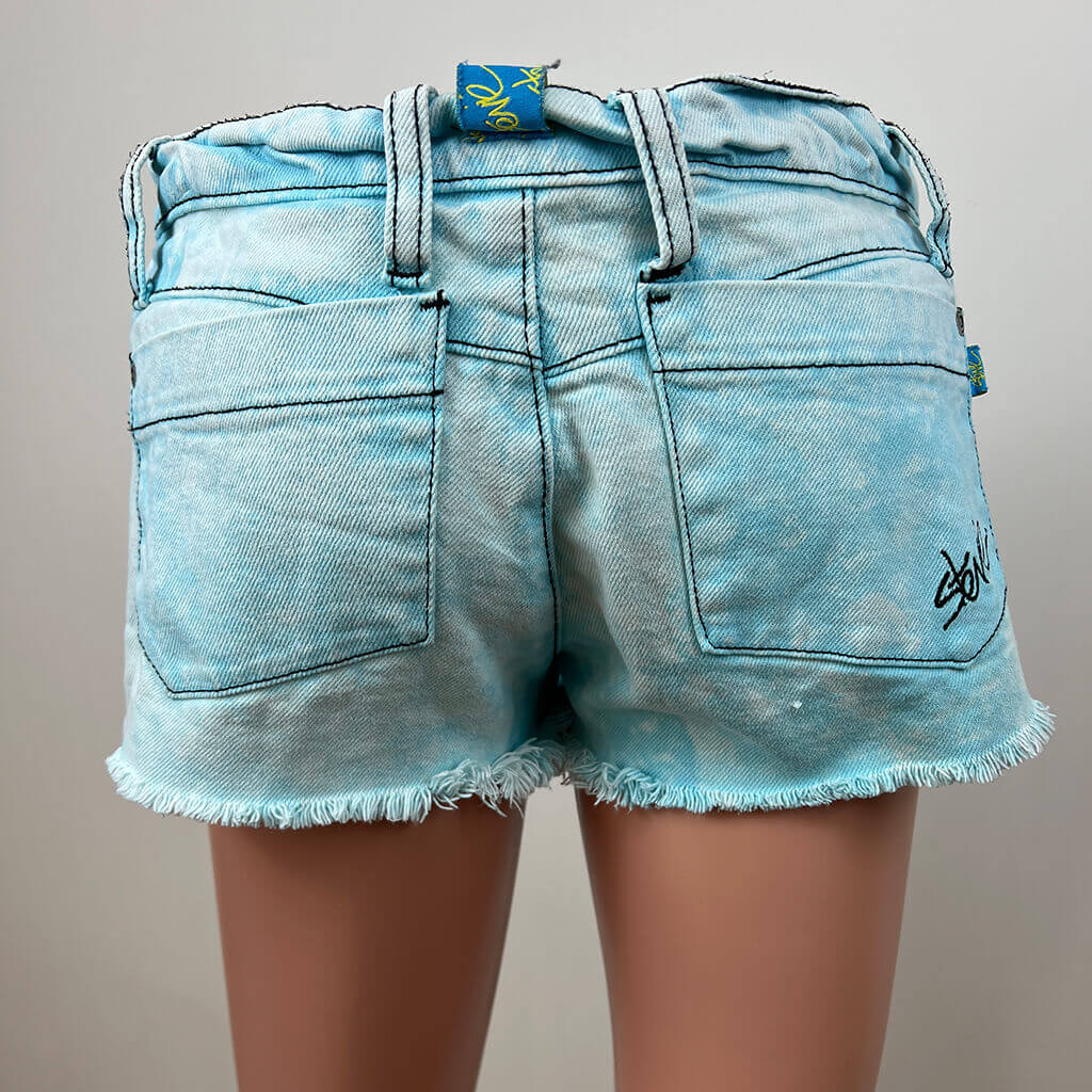 Stevie Blue Wash Denim Short Back
