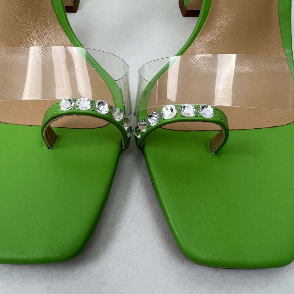 Tony Bianco Lime Green Saffron 9 Toe Ring Detail