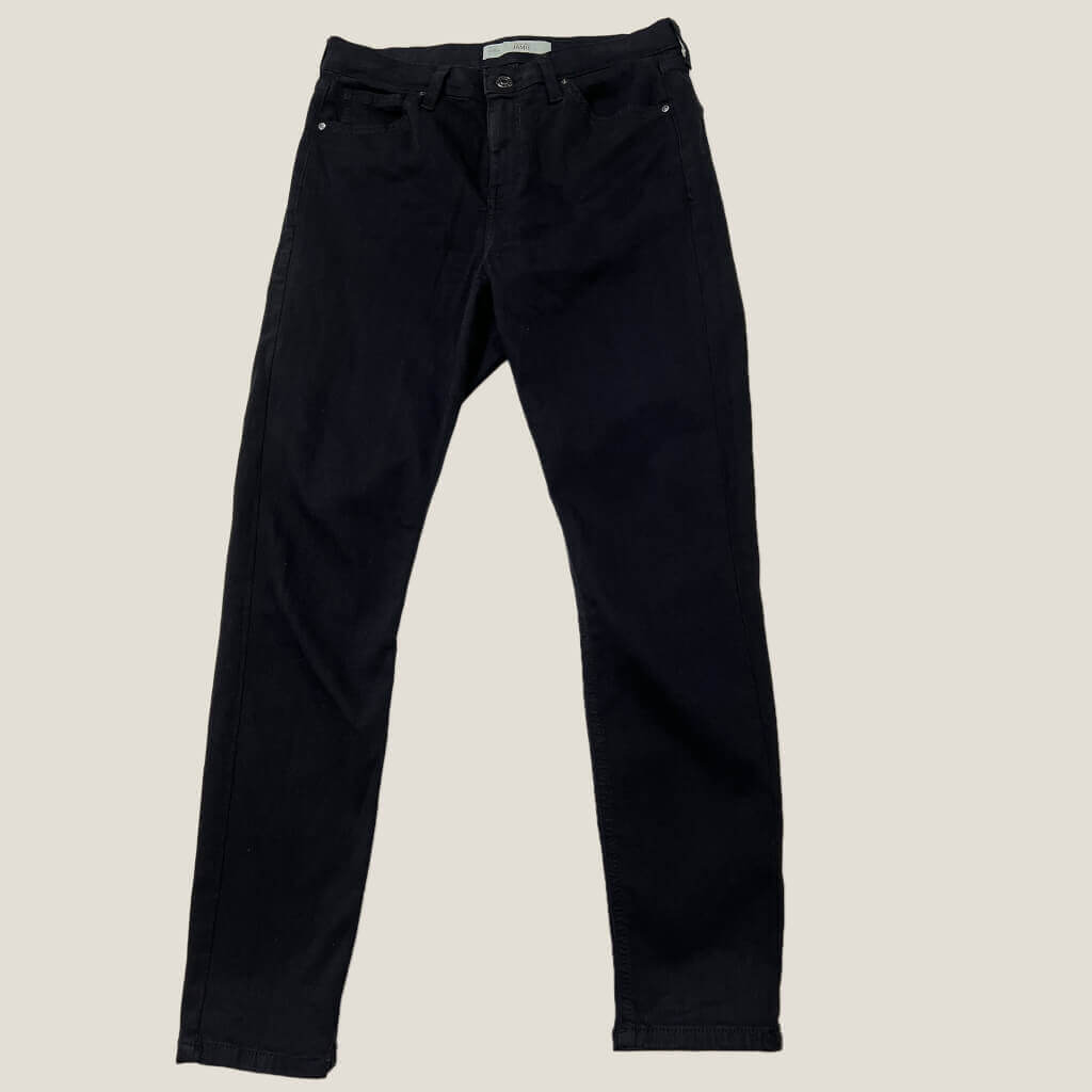 Front Topshop Jamie Black Jeans High Rise Skinny