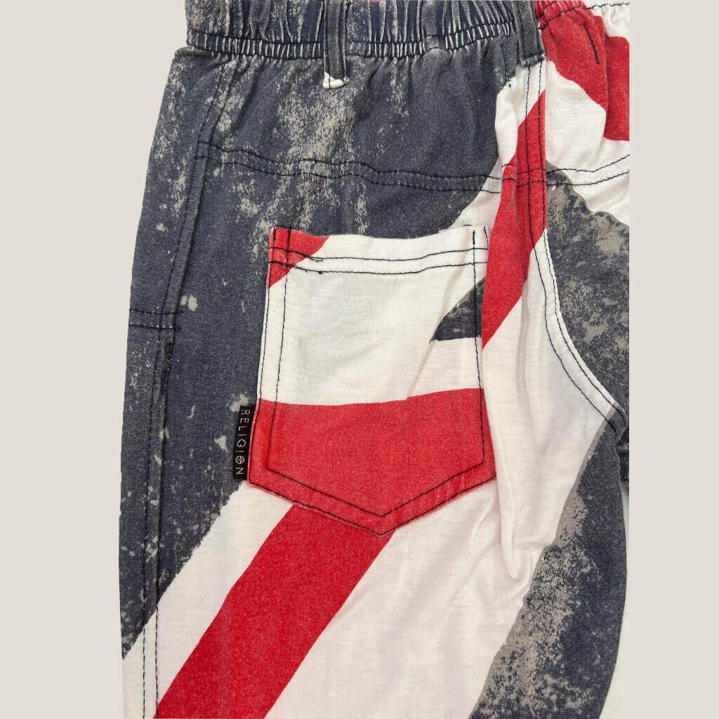 Religion Union Jack Woman Leggings Back Pocket Detail