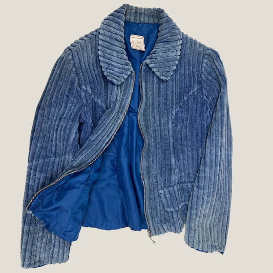 Very Very Blue Corduroy Jacket Open