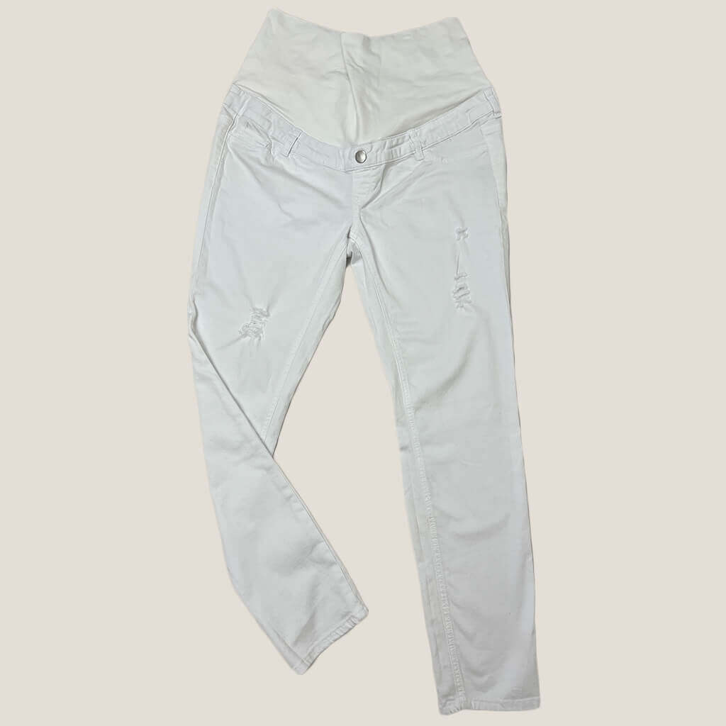 Maternity White Jeans 12 Front
