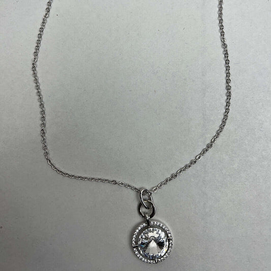 Swarovski Crystal Elements Circle Pendant And Necklace