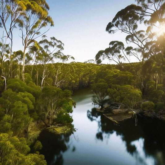 Lush river landscape