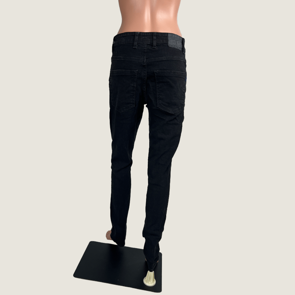 Back view of the Women's Black Denim Jeans