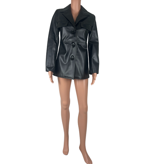 Valentino Faux Leather Jacket Small