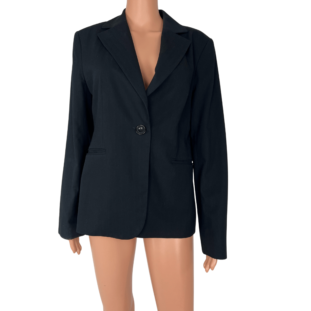 Front view of the Cue Black Women's Blazer