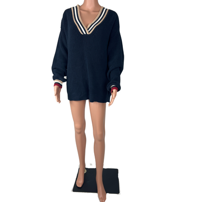 Front view of the The Upside Josette V Neck Knit Sweater