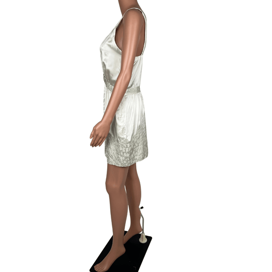 Seduce Silk Cream Mini Dress 10