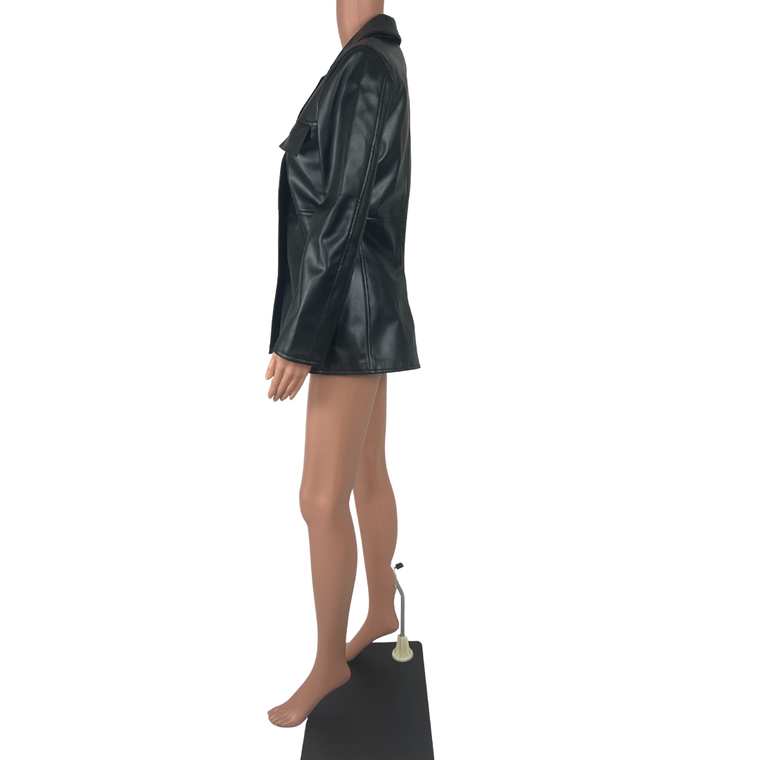 Valentino Faux Leather Jacket Small