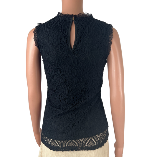 Back view of the Temt Woman's Lace Top