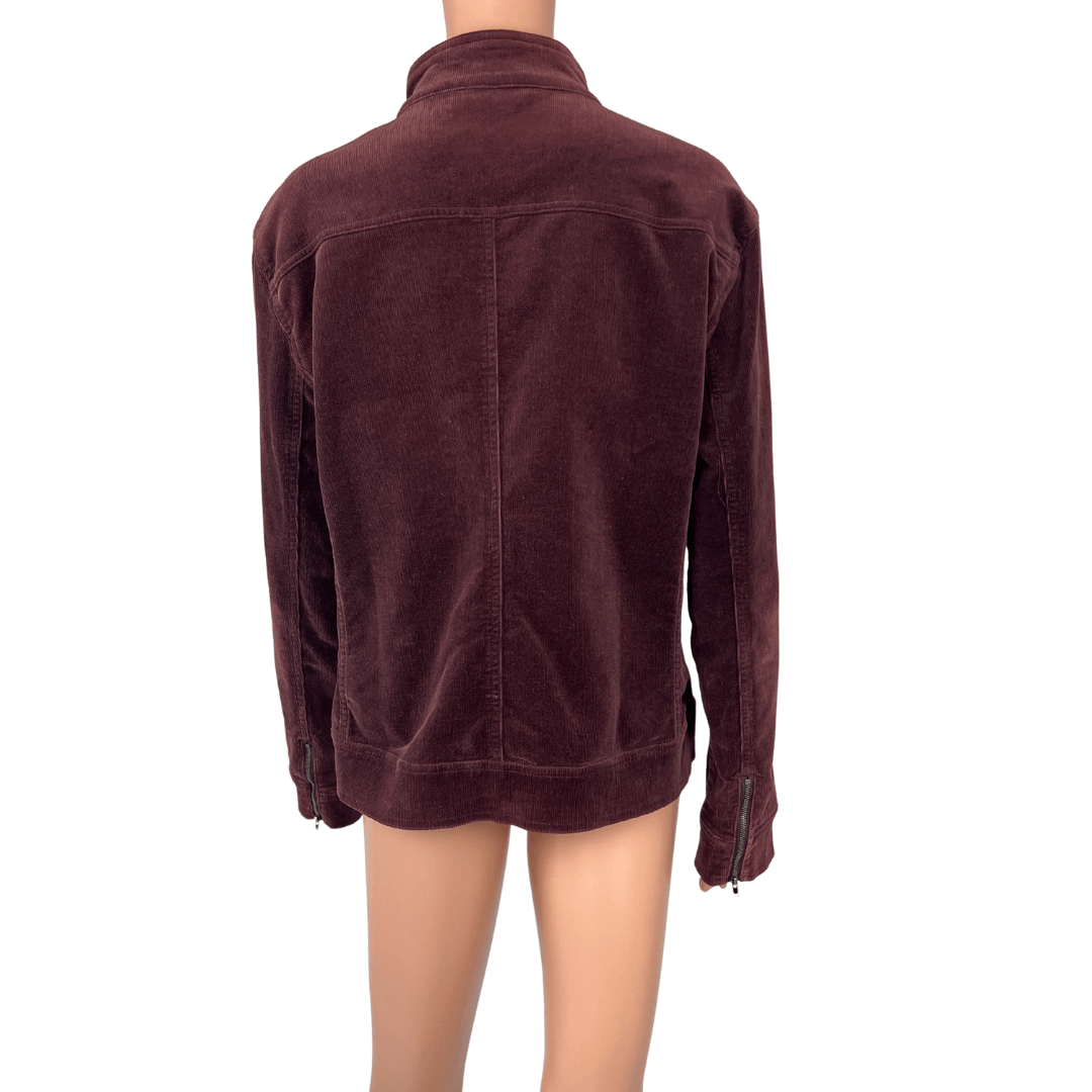 Back view of the Sportscraft Maroon Women's Corduroy Jacket