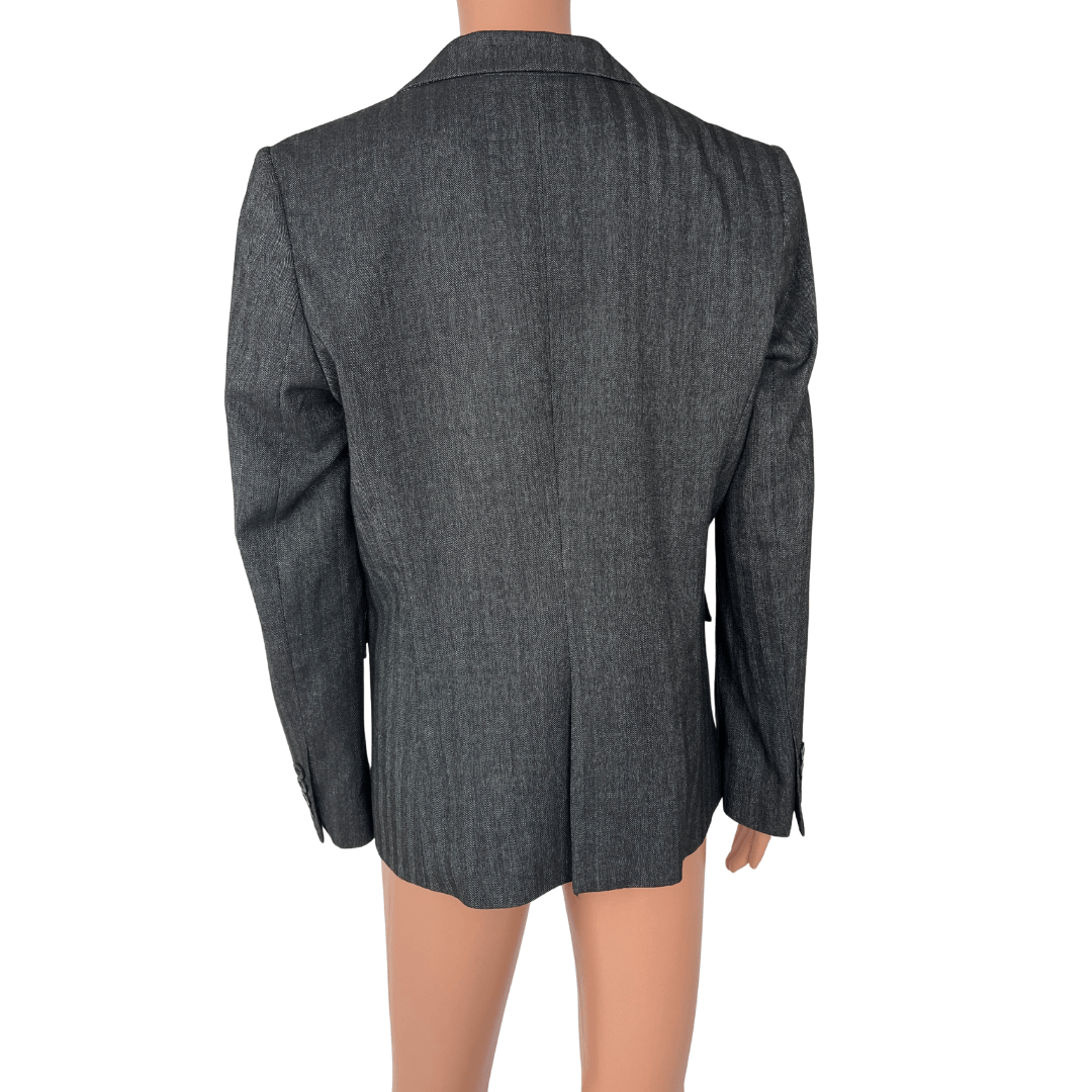 Back view of the Tokito Twill Weave Black Jacket