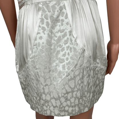 Seduce Silk Cream Mini Dress 10